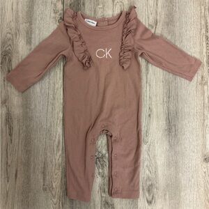 Calvin Klein Kids Romper in Dusty Rose